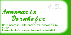 annamaria dornhofer business card